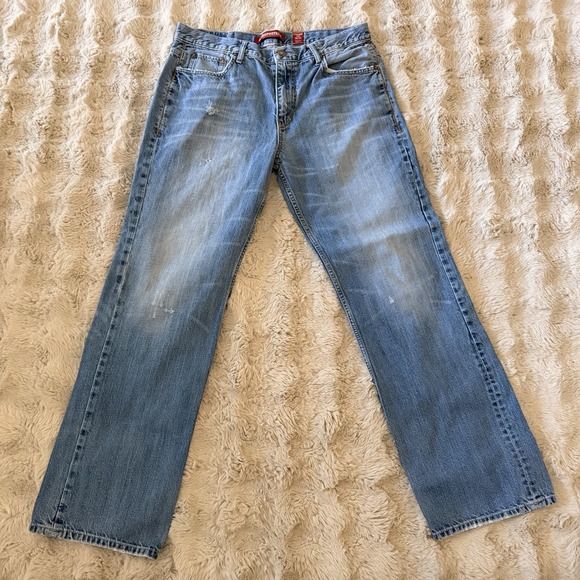 Aeropostale Men's Straight Leg Jeans Light Wash Denim 100% Cotton Size 36x34 - Picture 4 of 14
